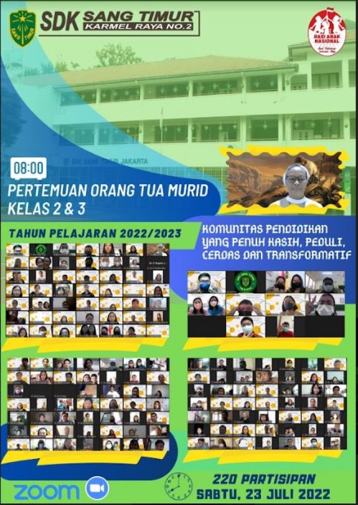 PERTEMUAN VIRTUAL ORANG TUA MURID KELAS 2 DAN 3